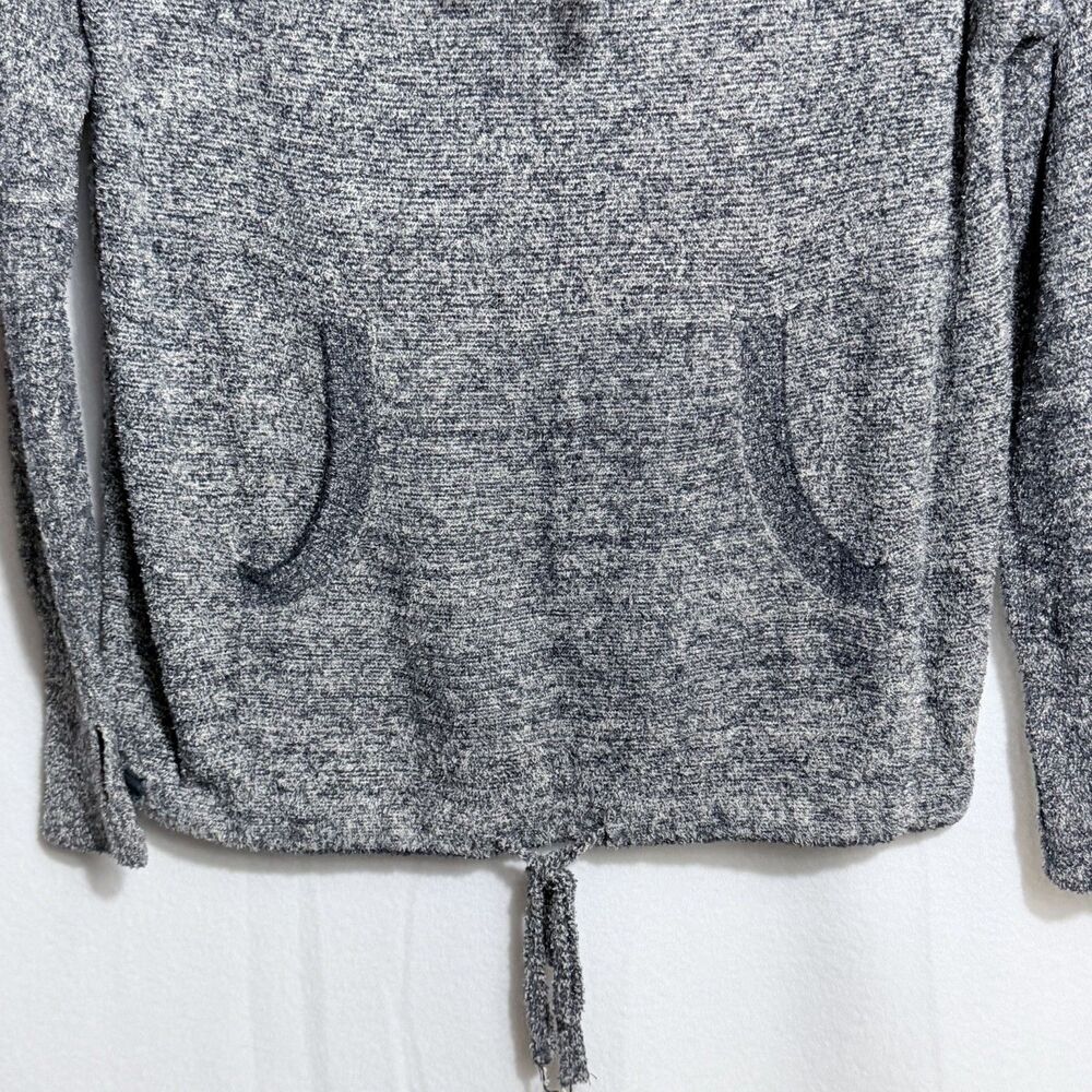Barefoot Dreams Cozychic Lite Knit Pebble Beach Gray Hooded Pullover Women's S - Picture 5 of 9